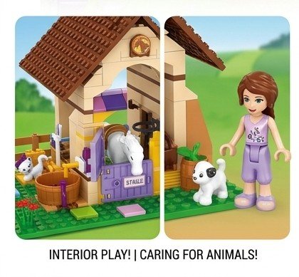 Girls Fashion Horse Building Block Set with Mini-Dolls, Horses, and Accessories (Model S4610) - Image 3