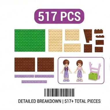 Girls Fashion Horse Building Block Set with Mini-Dolls, Horses, and Accessories (Model S4610) - Image 4