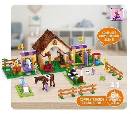Girls Fashion Horse Building Block Set with Mini-Dolls, Horses, and Accessories (Model S4610) - Image 5