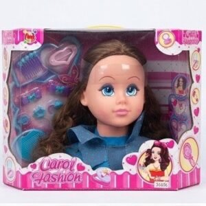 Carol Fashion Styling Head Doll with 10+ Hair Accessories and Styling Kit