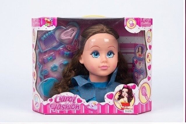 Carol Fashion Styling Head Doll with 10+ Hair Accessories and Styling Kit