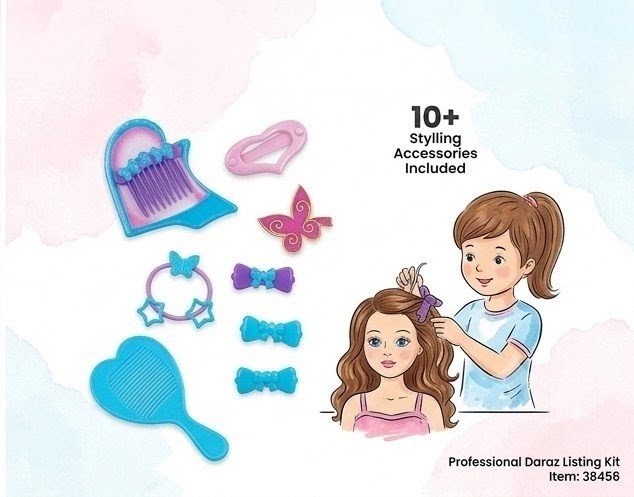 Carol Fashion Styling Head Doll with 10+ Hair Accessories and Styling Kit - Image 4