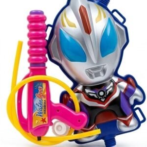 Ultraman Hero Backpack Water Gun Set with Large Capacity Tank and Hand Pump Blaster