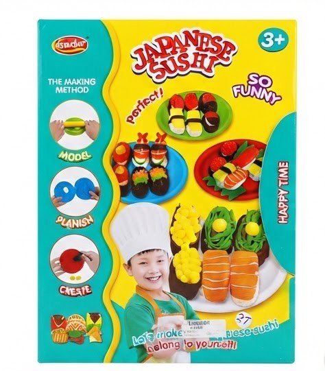 Japanese Sushi Clay Toy Set for Kids | DIY Play Dough Cooking Kit