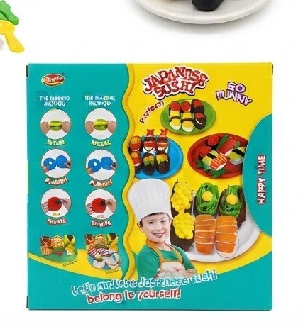 Japanese Sushi Clay Toy Set for Kids | DIY Play Dough Cooking Kit - Image 3