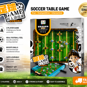 Portable Tabletop Soccer Game Interactive Foosball Board for Kids and Families