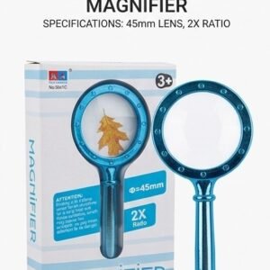 Kids Handheld Metal Magnifier Toy - 45mm Lens, 2X Magnification Ratio